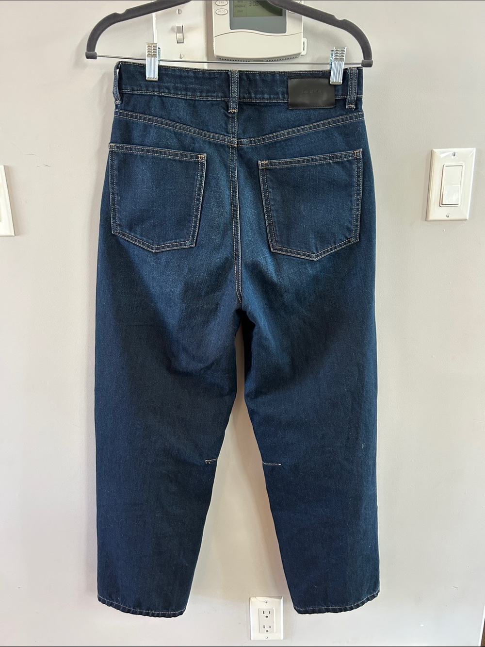 DL1961 Miro Battle Relaxed Straight Dark Blue Jeans - Picture 7 of 10